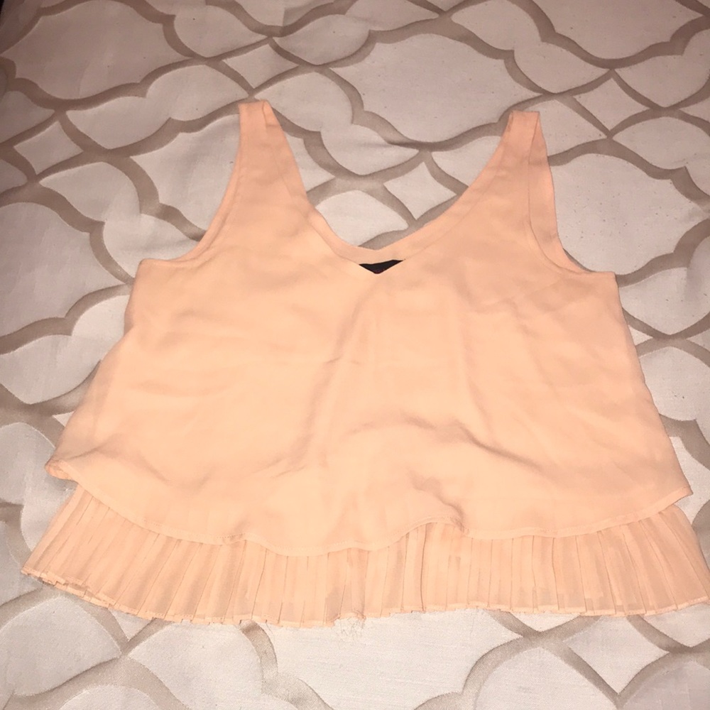 Peach Pleated Shirt Size:M